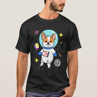 T-shirt Corgi non binaire dans l'espace Pride non binaire