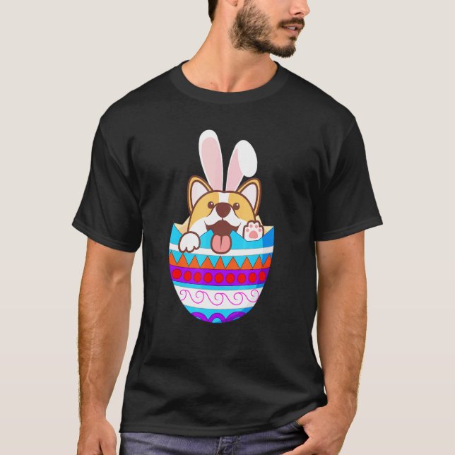 T-shirt Corgi œuf de Pâques Corgi (Devant)