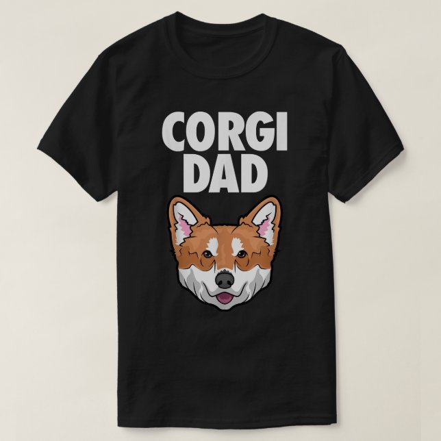 T-shirt Corgi Papa Chien Visage (Design devant)