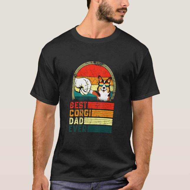 T-shirt Corgi Papa Jamais Corgi (Devant)