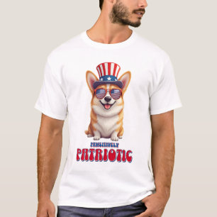 T-shirt Corgi patriotique - patriotique
