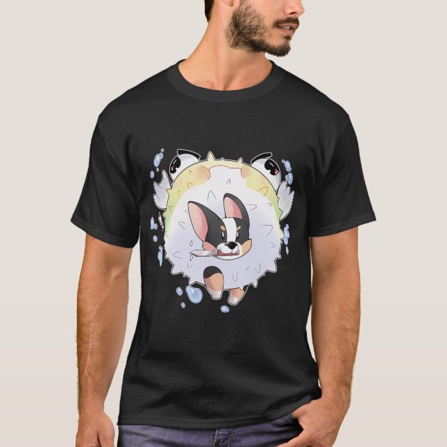 T-shirt Corgi Poisson Gonflable (Devant)