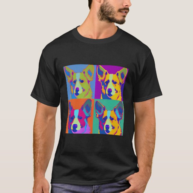 T-shirt Corgi Pop Pembroke Welsh Corgi (Devant)
