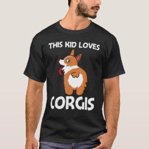 T-shirt Corgi Pour Enfants Garçons Animaux Chiens Animaux 