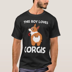 T-shirt Corgi Pour Garçons Enfants Animaux Chiens Animaux 