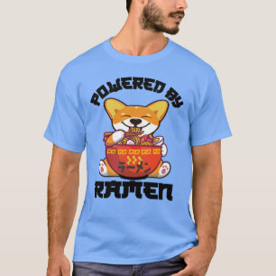 T-shirt CORGI POWERESSÉ PAR RAMEN   Kawaii Corgi Manger Ra