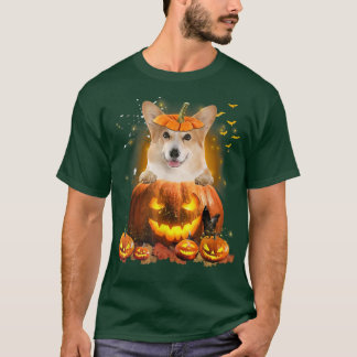 T-shirt Corgi PumpkinFunny mignon Amoureux des chiens Hall