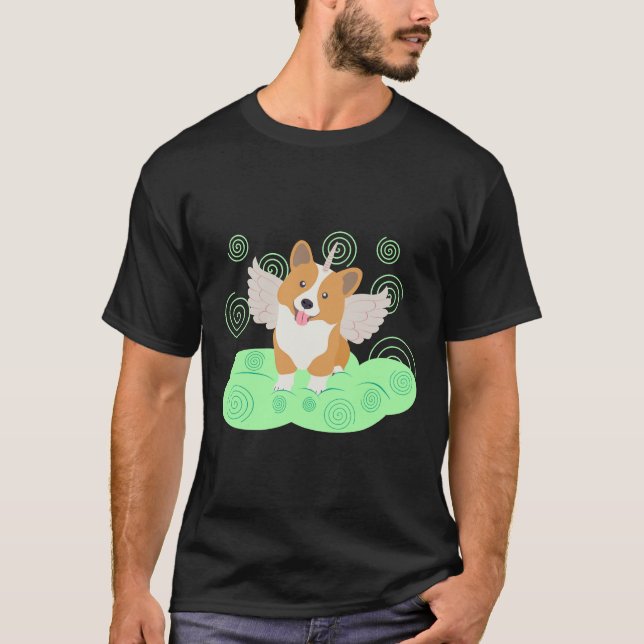 T-shirt Corgi Puppy Unicorn (Devant)