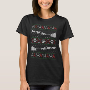 T-shirt Corgi Reindeer laide pull chien de Noël