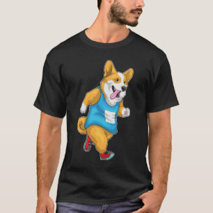 T-shirt Corgi Runner Runner Sports