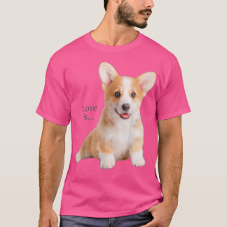 T-shirt Corgi Shirt Love Est Chien Maman Papa Tee Puppy Pe
