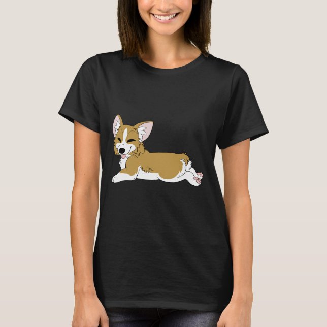 T-shirt Corgi Sploot (Devant)