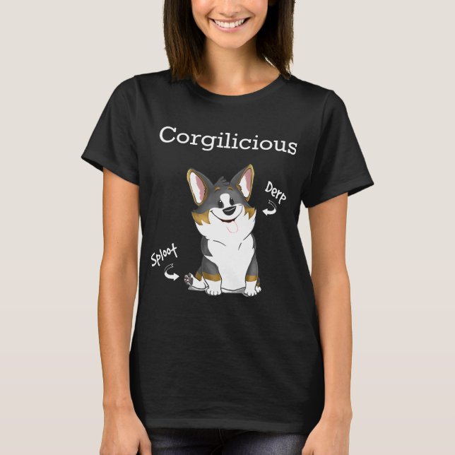 T-shirt Corgi T Derp Étalé (Devant)