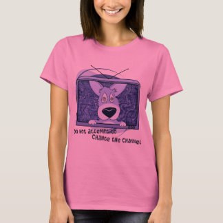 T-shirt Corgi Télévision Invasion Dames Ringer Teeshirt