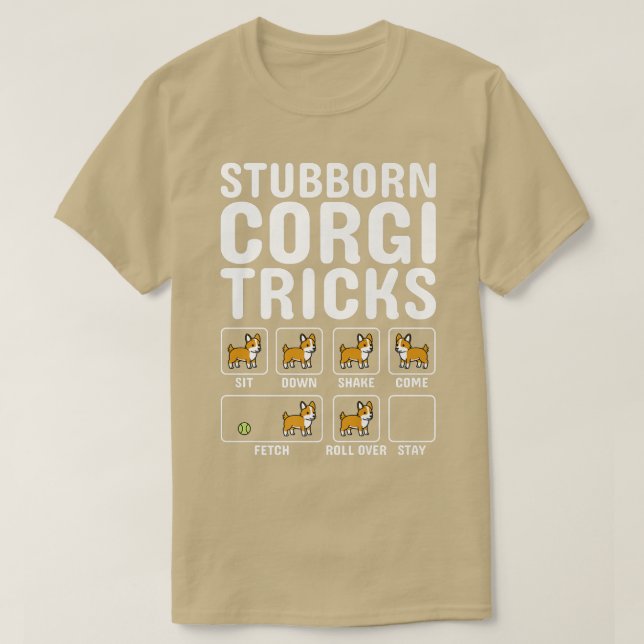 T-shirt Corgi têtu Chien  (Design devant)