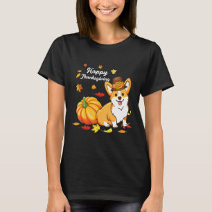 T-shirt Corgi Thanksgiving Pour Chien 550
