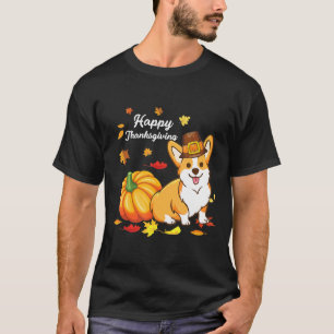 T-shirt Corgi Thanksgiving Pour Chien 550