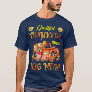 T-shirt Corgi Truck Citrouille Merci Grateful Chien béni