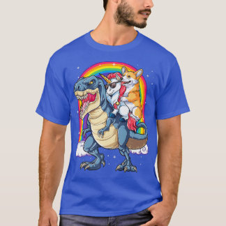 T-shirt Corgi Unicorn Riding Dinosaur T re Gifts Boys