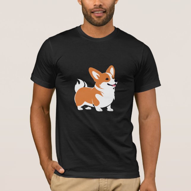 T-shirt Corgi Vector Art Animal Moderne Urban Graphisme An (Devant)