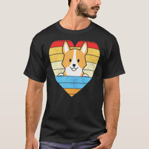 T-shirt Corgi vintage coeur Saint Valentin chien garçons e