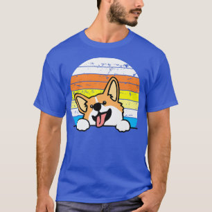 T-shirt Corgi Vintage Rétro, Cadeaux Pour Un Amoureux des