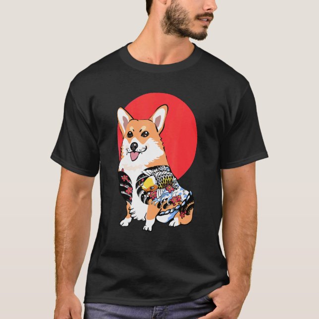 T-shirt Corgi Yakuza (Devant)