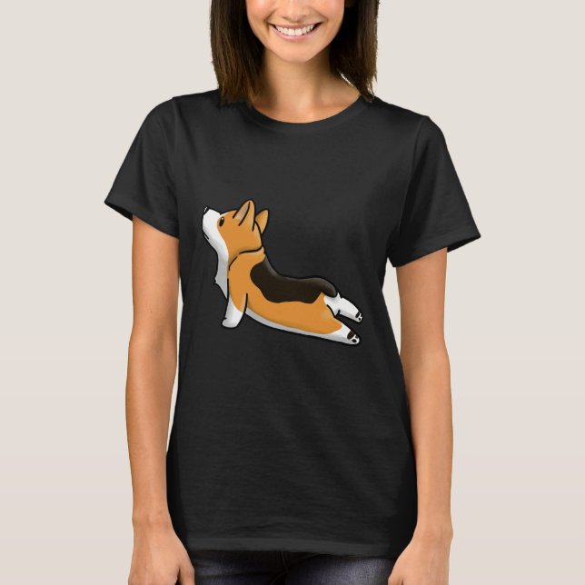 T-shirt Corgi Yoga Pose (Devant)