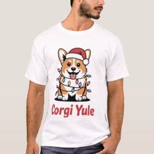 T-shirt Corgi Yule Funny Noël Kawaii Corgi Amoureux de Chi