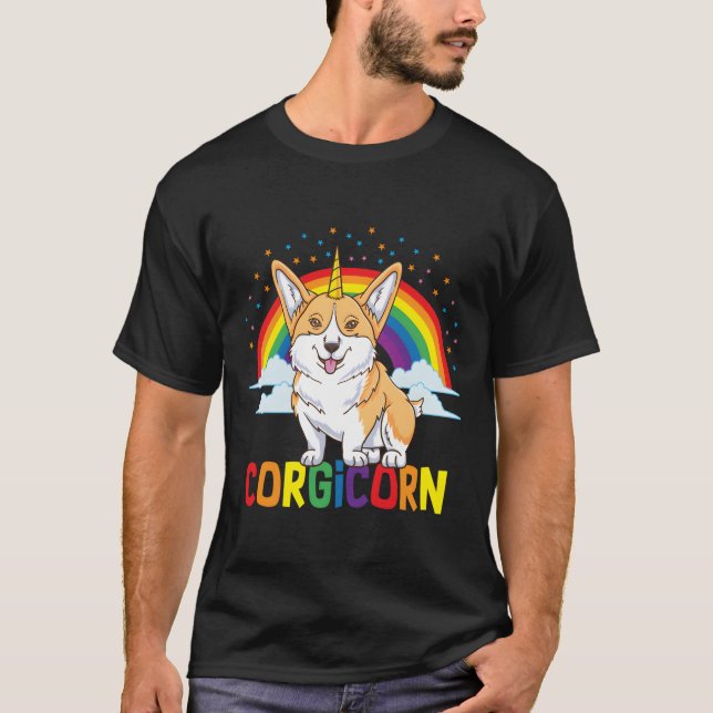 T-shirt Corgicorn Corgi Unicorn (Devant)