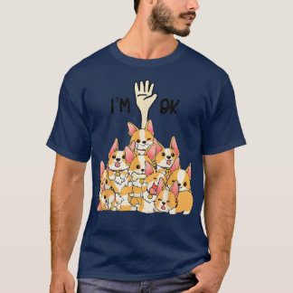 T-shirt Corgis I'm Fine Funny Corgi Dog Owner Funny Dog Cu