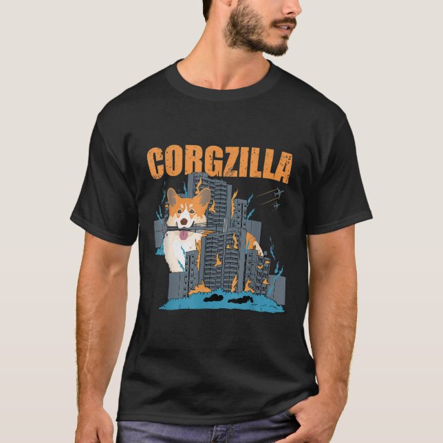 T-shirt Corgzilla Funny Pembroke Welsh Corgi Amoureux des  (Devant)