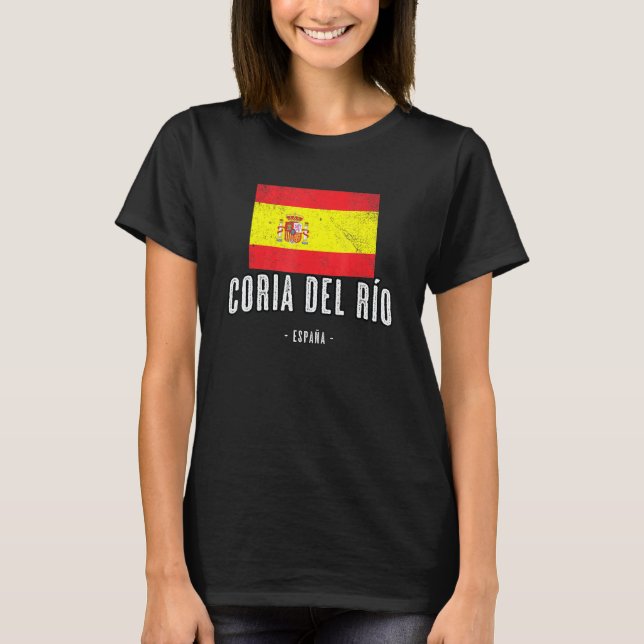 T-shirt Coria Del Ro Espagne Es Drapeau Ville Top Bandera  (Devant)