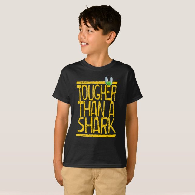 T-shirt coriace jaune requin (Devant entier)