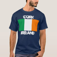 Cork, Irlande avec drapeau irlandais
