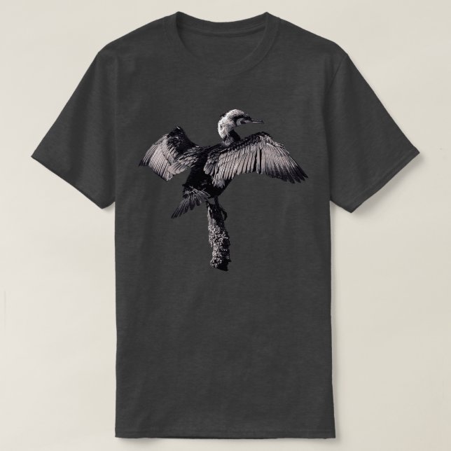 T-shirt Cormorant Oiseau Totem Esprit Animal (Design devant)