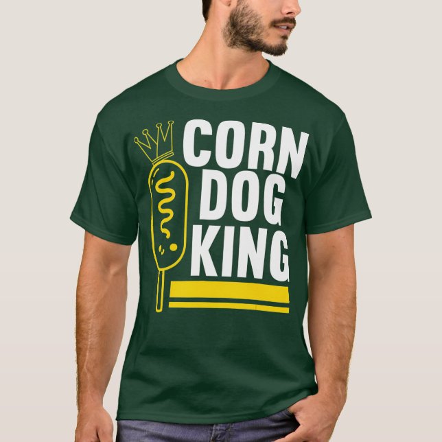 T-shirt Corn Chien King Funny Hotdog Nourriture Devis Pour (Devant)