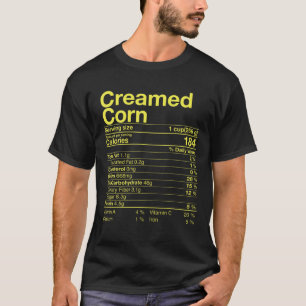 T-shirt Corn Crème valeur nutritive Thanksgiving Cadeau T