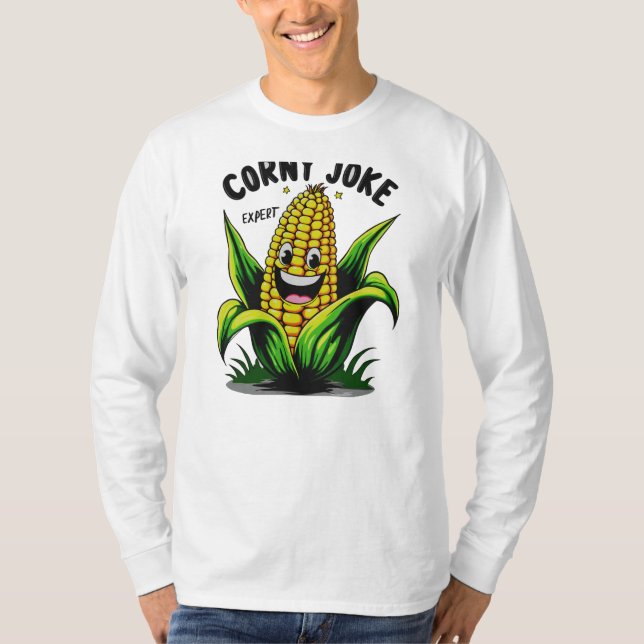 T-shirt Corn Fun with Our Corny Joke Expert maïs (Devant)
