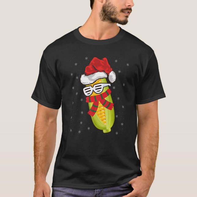T-shirt Corn Santa Hat Corn Noël (Devant)