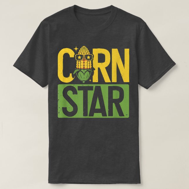 T-shirt Corn Star Funny Farmer Farming Lover  (Design devant)