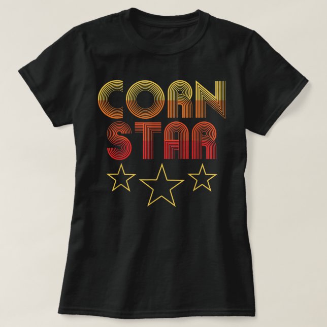 T-shirt Corn Star - Retro Cornhole Team Funny (Design devant)