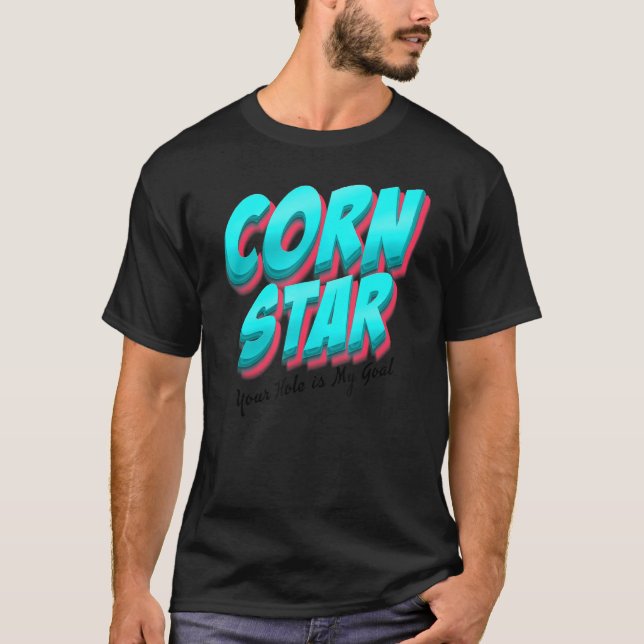 T-shirt Corn Star Votre Trou Est Mon But Cornhole (Devant)