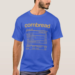 T-shirt Cornbread Nutrition Fact Drôle Thanksgiving Christ