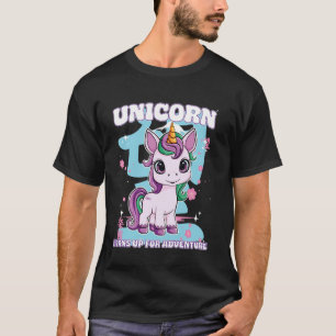 T-shirt Corne de licorne levée pour licorne d'aventure