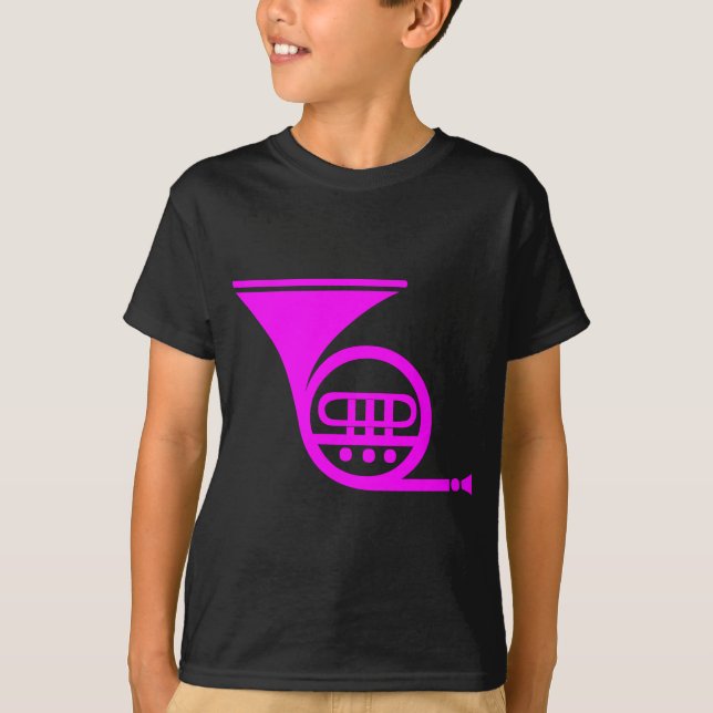 T-shirt Corne française - Magenta (Devant)
