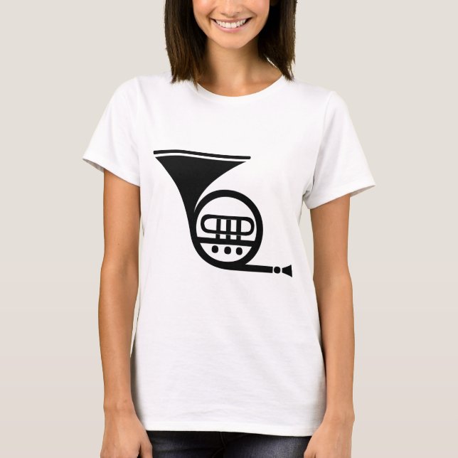 T-shirt Corne française - Noir (Devant)
