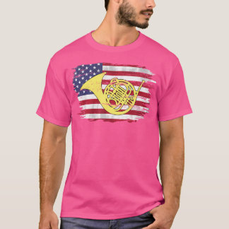 T-shirt Corne vintage avec drapeau américain - Pour Orche