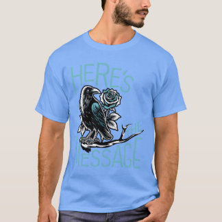 T-shirt Corneille effrayante oiseau noir amant simple oise