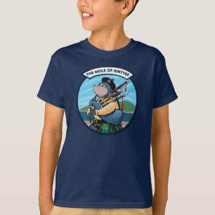 T-shirt Cornemuse écossaise jouant la taupe de la bande d
